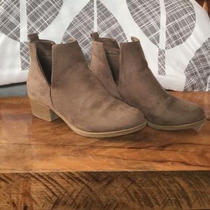 Tan ankle booties